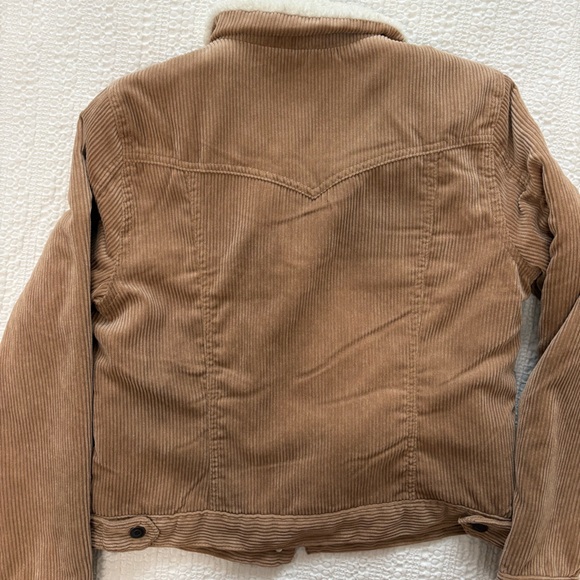 Brown Corduroy Jacket with White Sherpa Lining - Picture 4 of 4